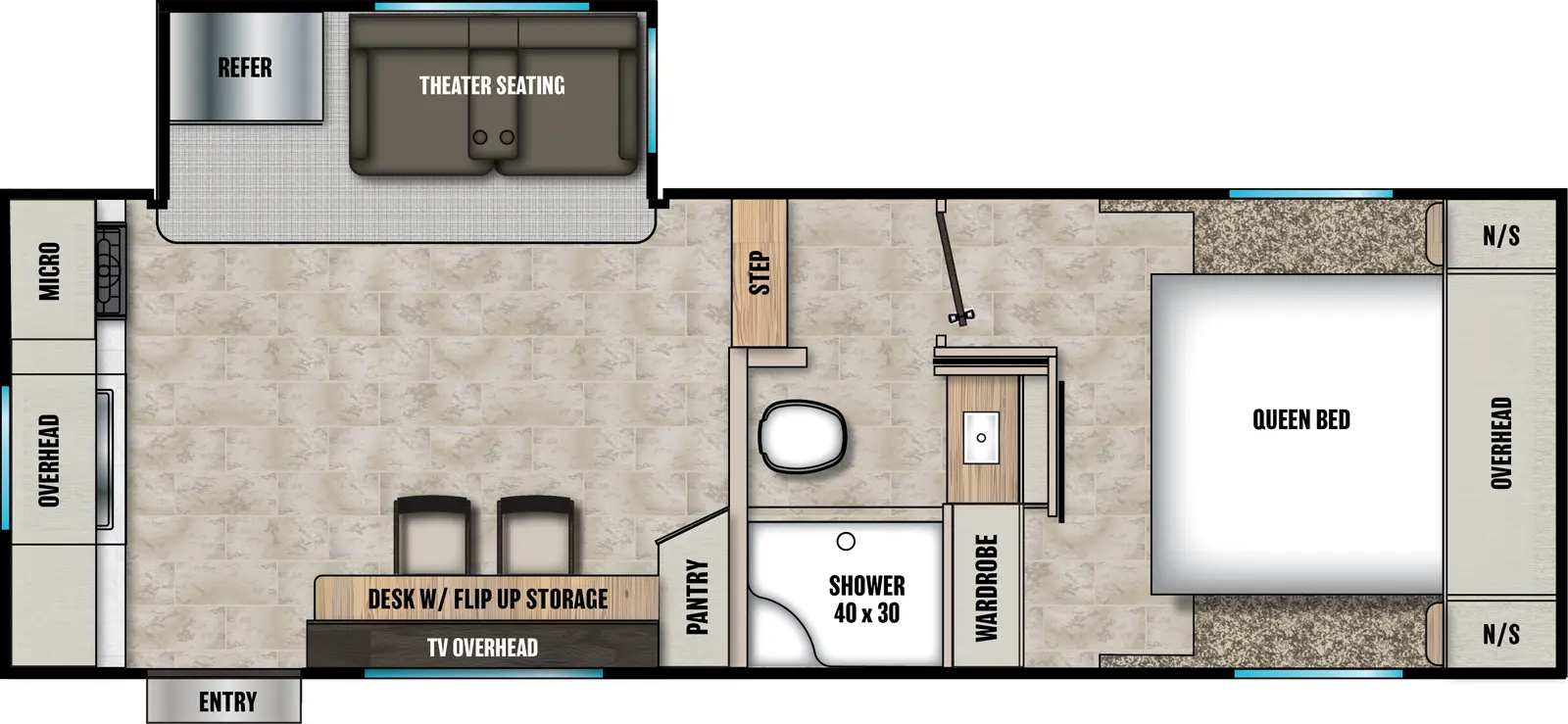 Chaparral Lite 235RK Floorplan